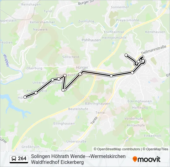 264 Bus Line Map
