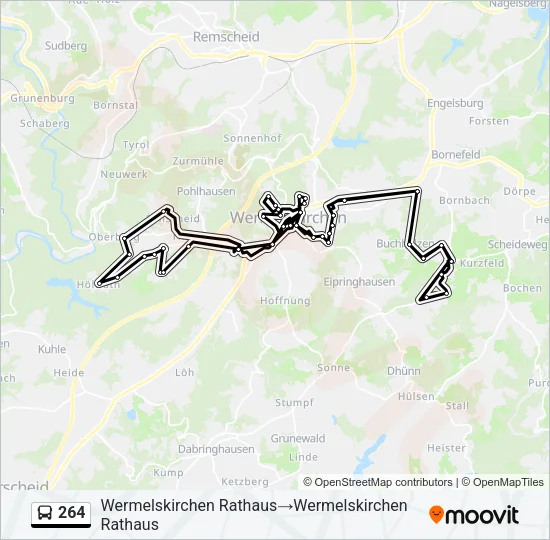 264 Bus Line Map