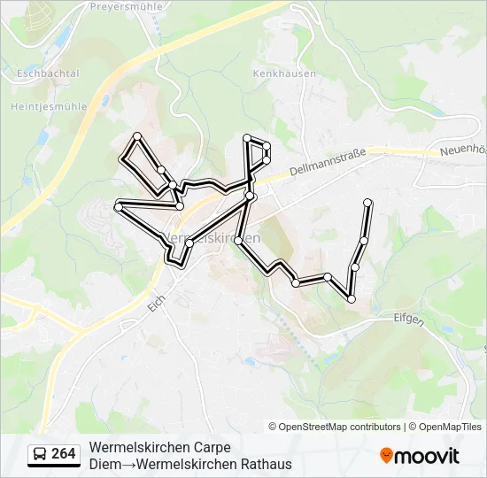 264 Bus Line Map