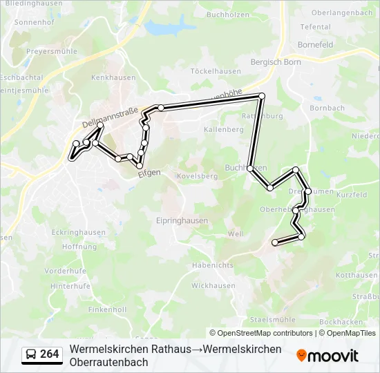 264 Bus Line Map