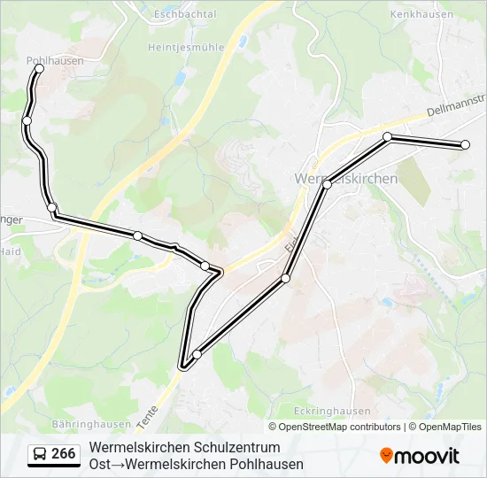 266 Bus Line Map