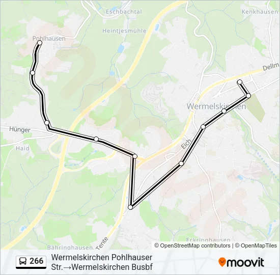 266 Bus Line Map