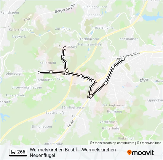 266 Bus Line Map