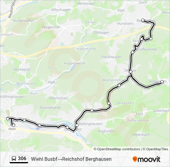 306 Bus Line Map