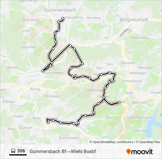 306 Bus Line Map
