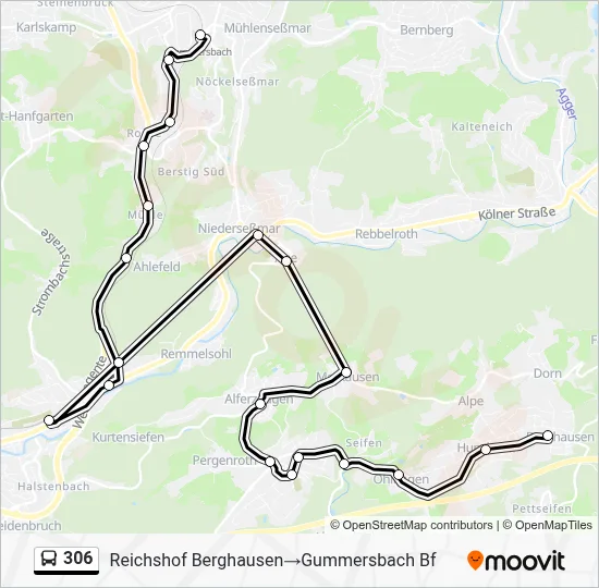 306 Bus Line Map