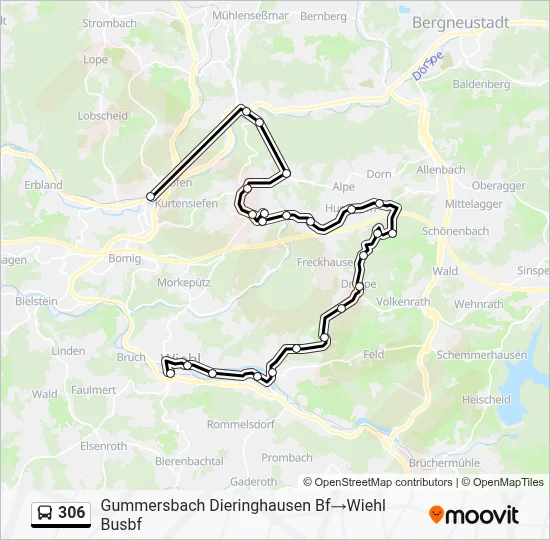 306 Bus Line Map