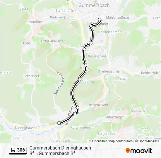 306 Bus Line Map