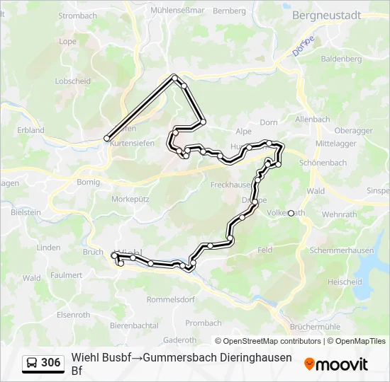 306 Bus Line Map