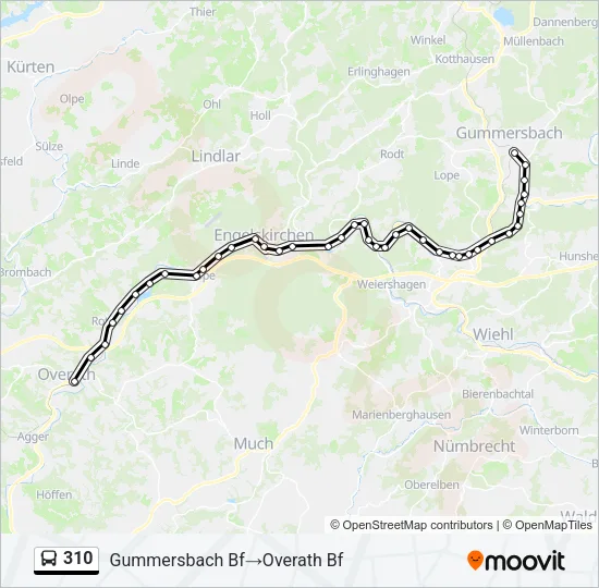 310 Bus Line Map