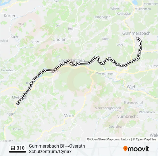 310 Bus Line Map