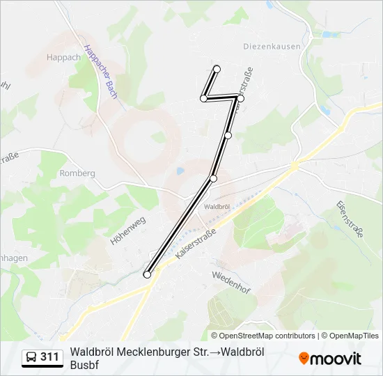 311 Bus Line Map