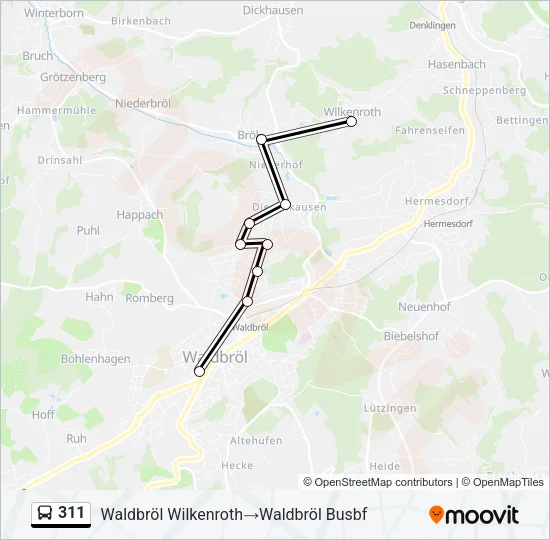 311 Bus Line Map