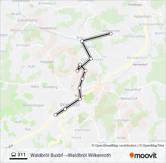 311 Bus Line Map