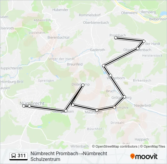 311 Bus Line Map