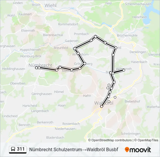 311 Bus Line Map