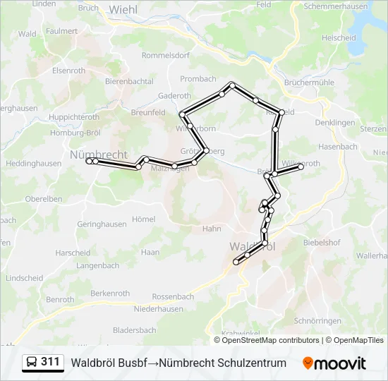 311 Bus Line Map