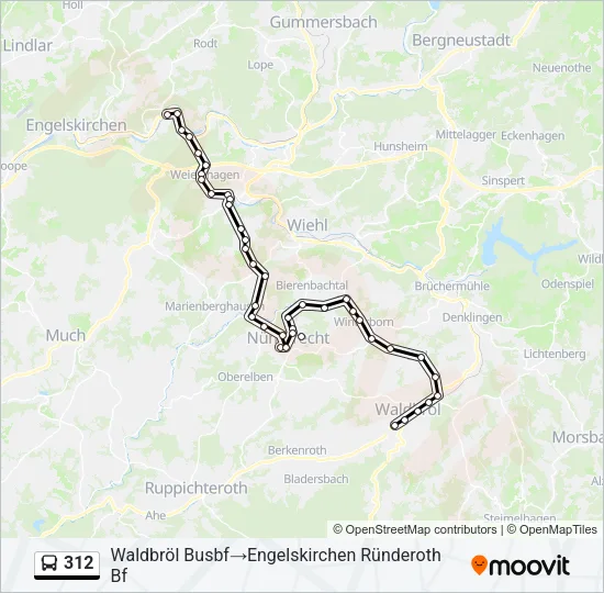 312 Bus Line Map