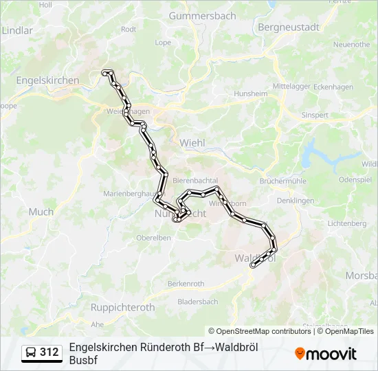 312 Bus Line Map