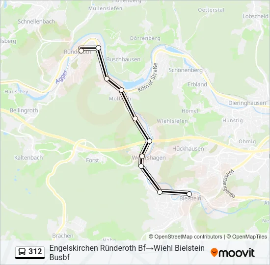 312 Bus Line Map