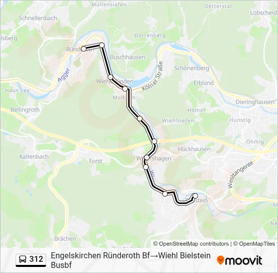 312 Bus Line Map