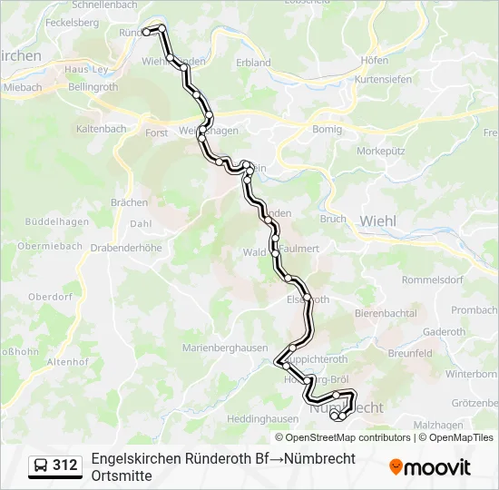 312 Bus Line Map