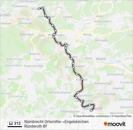 312 Bus Line Map
