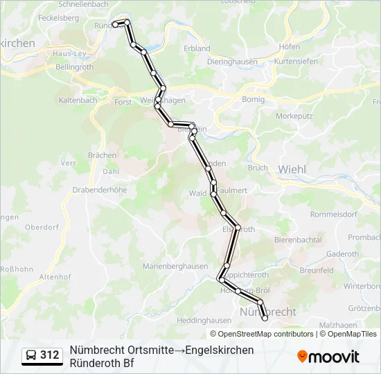 312 Bus Line Map
