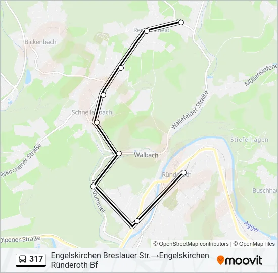 317 Bus Line Map