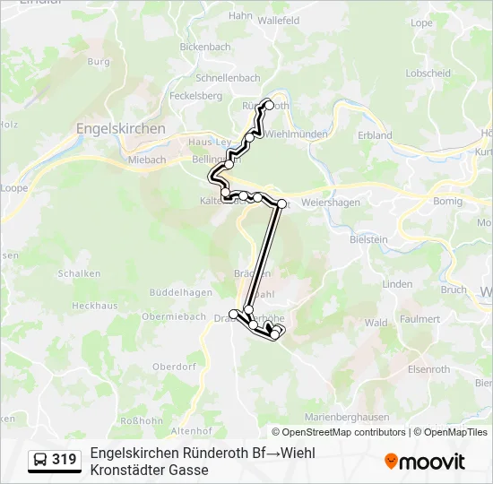 319 Bus Line Map