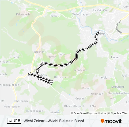 319 Bus Line Map