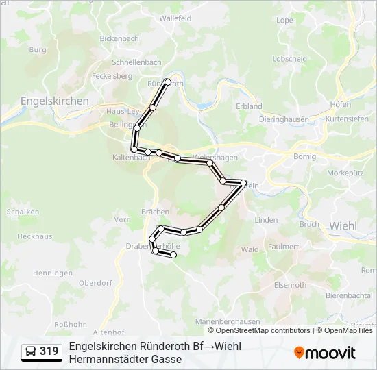 319 Bus Line Map
