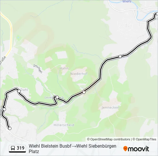 319 Bus Line Map