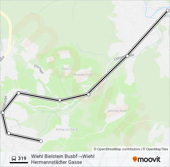 319 Bus Line Map