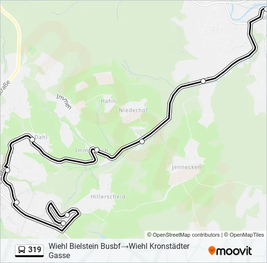319 Bus Line Map