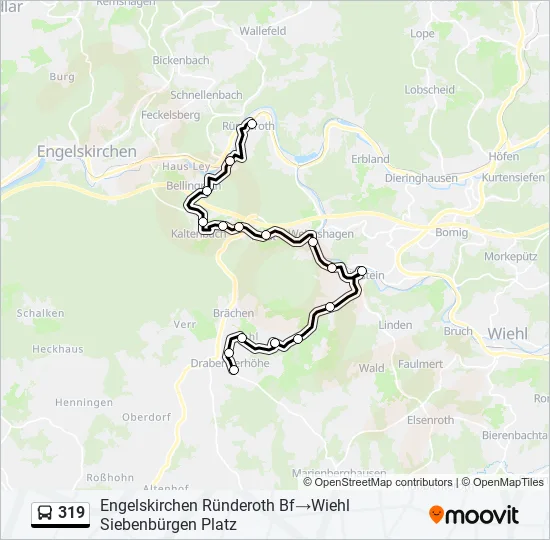 319 Bus Line Map