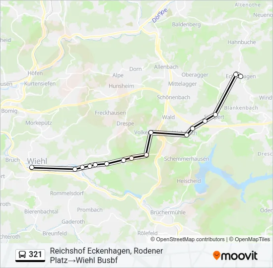 321 Bus Line Map