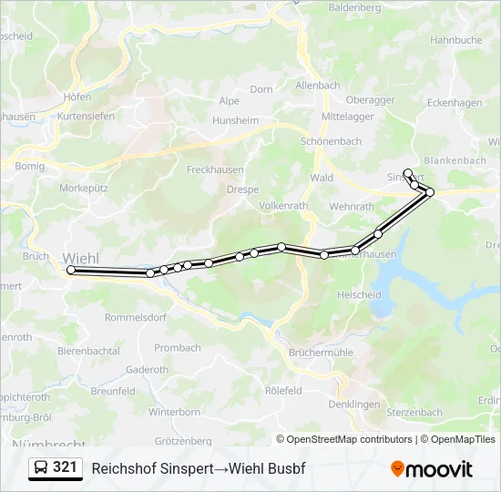 321 Bus Line Map