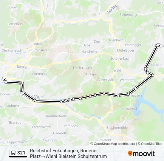 321 Bus Line Map
