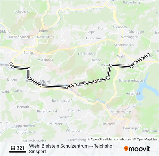 321 Bus Line Map