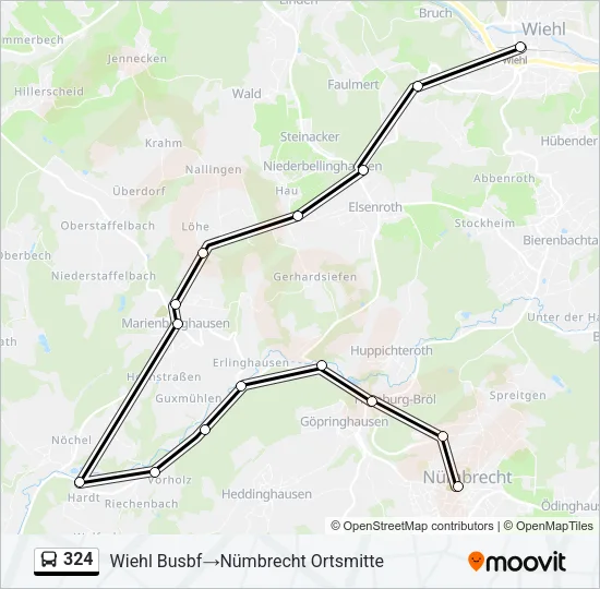 324 Bus Line Map