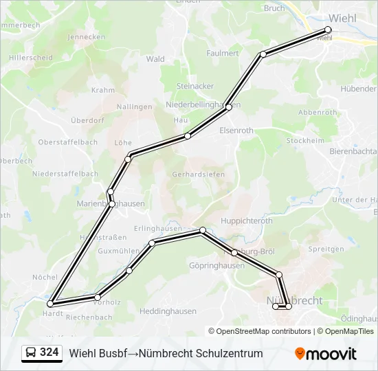 324 Bus Line Map