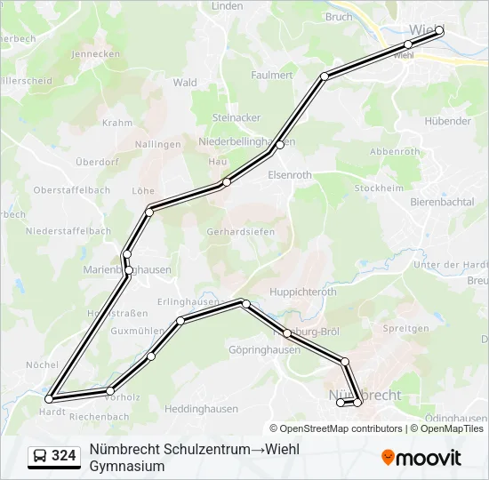 324 Bus Line Map