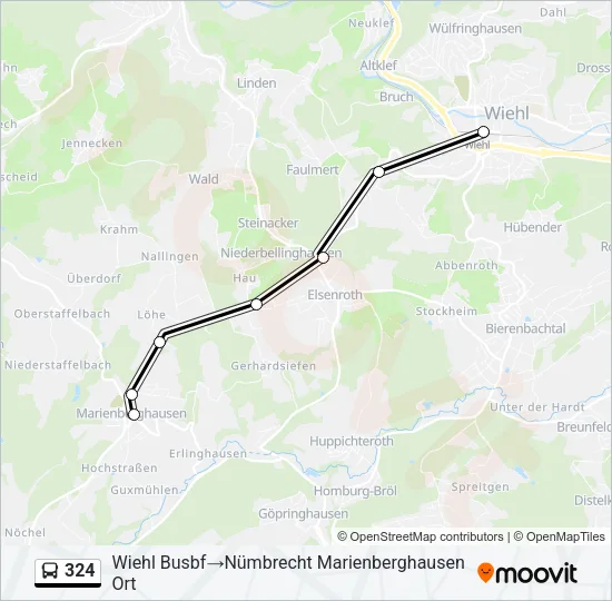 324 Bus Line Map