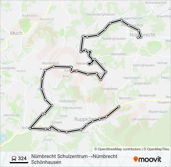 324 Bus Line Map