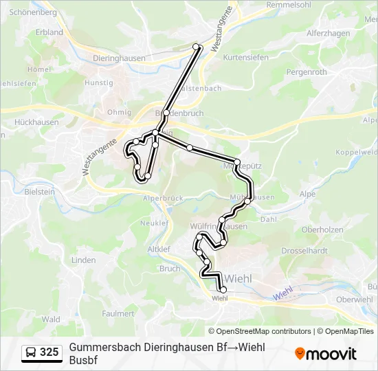 325 Bus Line Map
