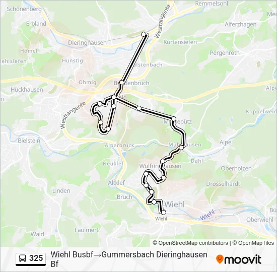 325 Bus Line Map