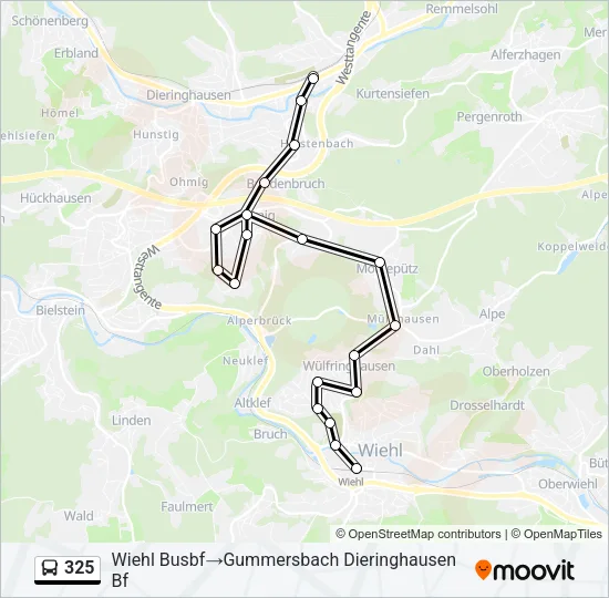 325 Bus Line Map