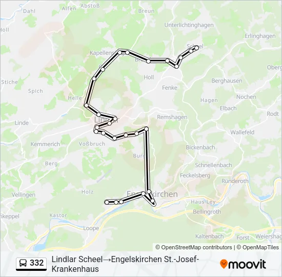 332 Bus Line Map