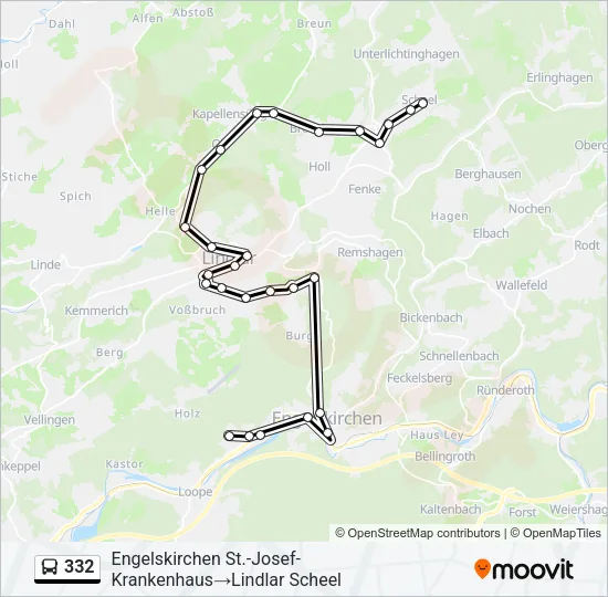332 Bus Line Map